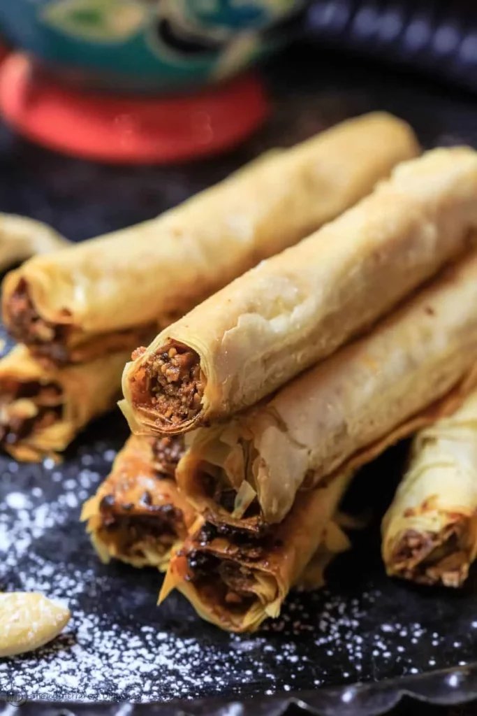 Cashew Filled Baklava Rolls